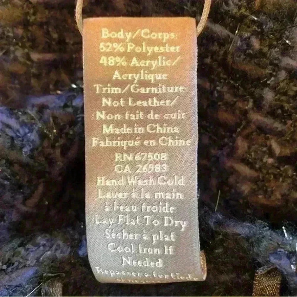 Vince Camuto Blu/Blk, Poncho, One Size - Picture 6 of 6